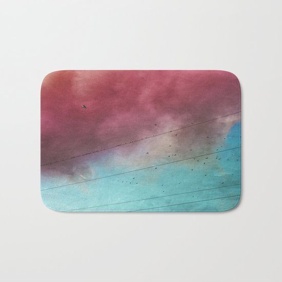 under a cotton candy cloud Bath Mat
