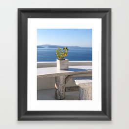 Santorini Scene  Framed Art Print