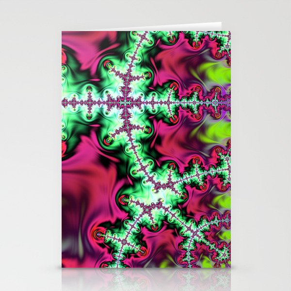 Life Stream Fractal Abstract Art Stationery Cards By Walstraasart