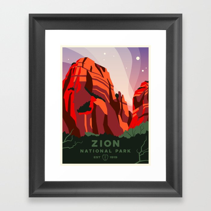 Zion National Park Framed Art Print