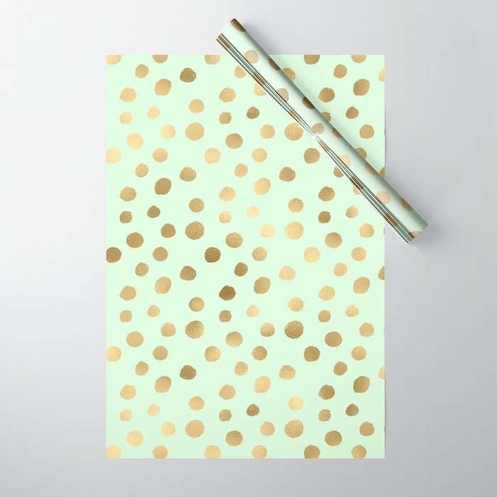 Mint and gold wrapping paper hotsell