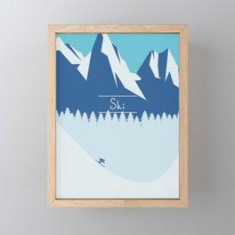 Ski Framed Mini Art Print