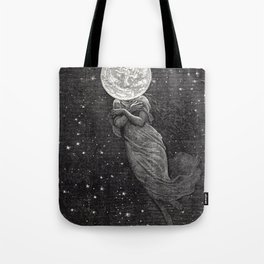 Around The Moon- Emile Antoine Bayard Tote Bag
