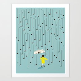 Singing in the Rain v2 Art Print