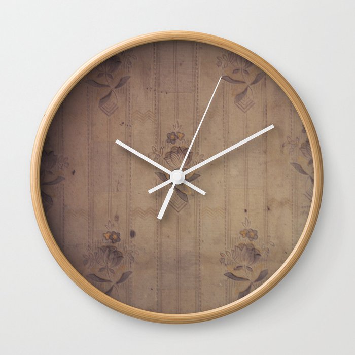 Old wallpaper, two Wall Clock