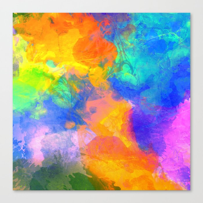 Spilt Rainbow Abstract Watercolour Art Watercolor Painting