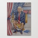 Portrait of Trump Toilet Tweeting Leinwanddruck
