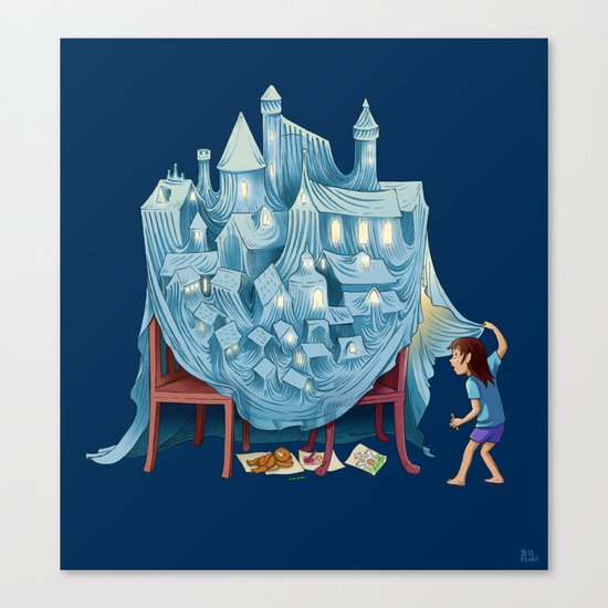 The Perfect Chair Fort Canvas Print