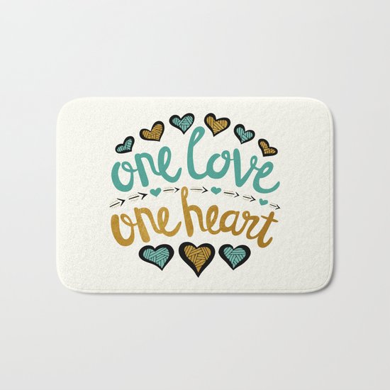One Love One Heart Bath Mat