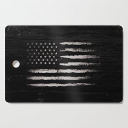 American flag White Grunge Cutting Board
