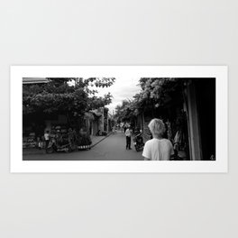 Vietnamese Markets Art Print | People, Photo, Black and White, Digital 