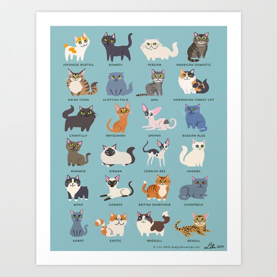 Cats! Art Print