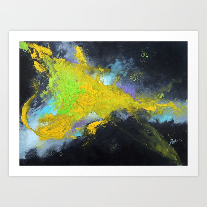 Color Splash Abstract Art Print By Vimalarts