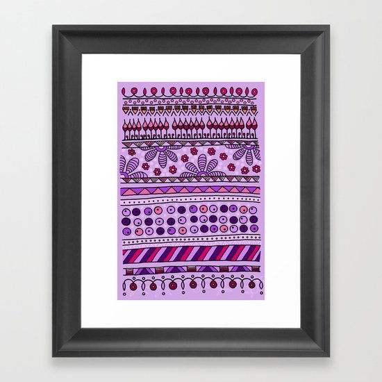 Yzor pattern 001 pink Framed Art Print