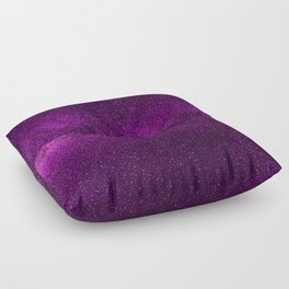 Elegant Stylish Violet Lilac Glitter Nebula Galaxy Floor Pillow