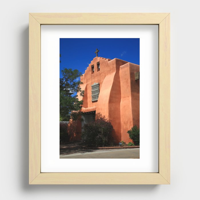 Santa Fe Adobe Church 2010 Recessed Framed Print