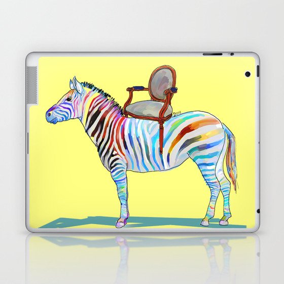 Animals With Chairs 4 Chair On A Zebra Laptop Ipad Skin By Donnadavisart Society6