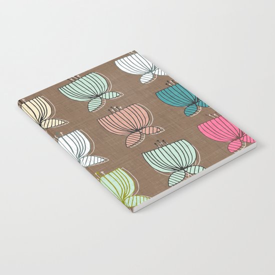 flower cups brown Notebook