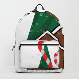 merry christmas vector illustration Backpack | Candy, Vector, Artwork, Graphicdesign, Green, Red, House, Typography, Trees, Christmas 