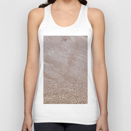 Beige shimmer marble gradient Unisex Tank Top