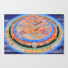 Kalachakra Mandala Three Dimensional Representation Tibetan Buddhist  Canvas Print