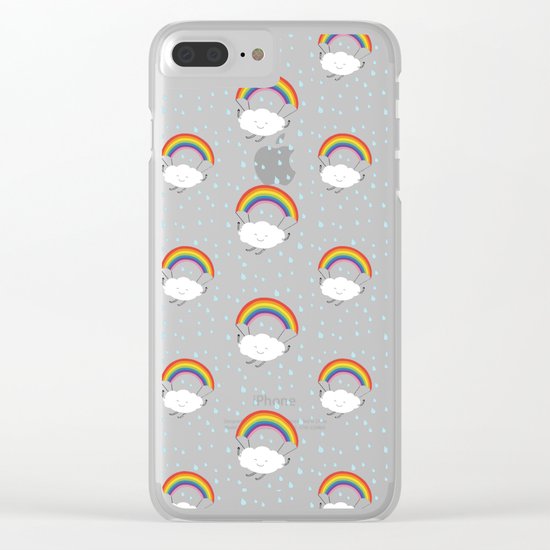 rainbow parachute Clear iPhone Case