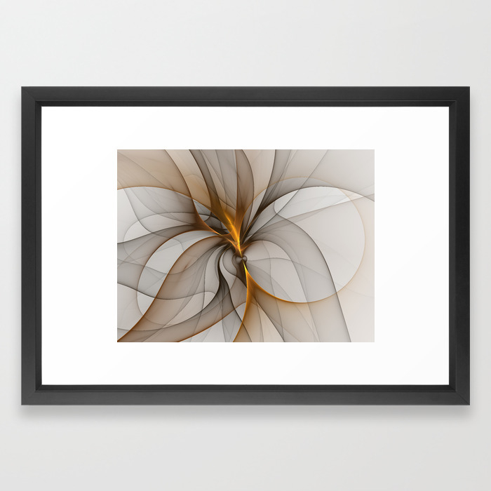 Elegant Chaos Abstract Fractal Art Framed Art Print