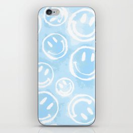 Blue Tie-Dye Smileys iPhone Skin