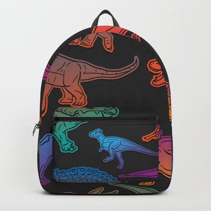 Colorful Jurassic animals pattern Backpack