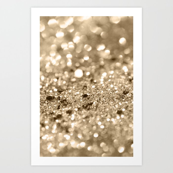 Glam Gold Lady Glitter #1 (Faux Glitter) #shiny #decor #art #society6 Art Print