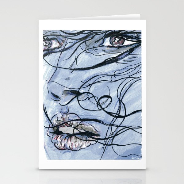 Blue Stationery Cards | Painting, Acrylic, Ink, Women, Powerful-women
