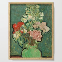 Vase of Flowers, 1890 by Vincent van Gogh Serving Tray