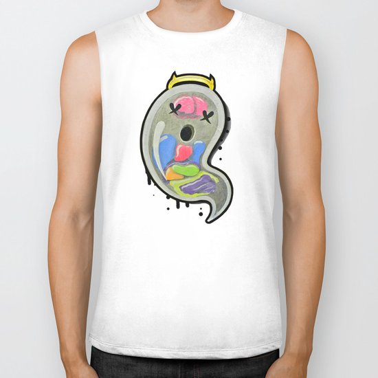 "Mr. Ghostee(the living ghost)" Biker Tank