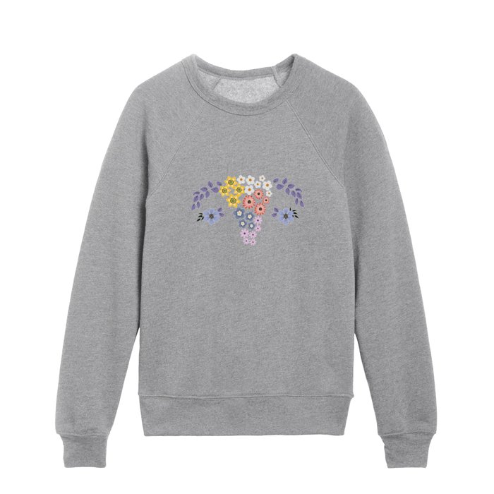 Painted Floral Womb Kids Crewneck