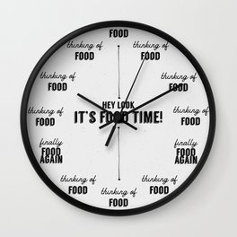 "Hey, it's food time" - a kitchen clock Wall Clock