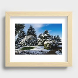 Wyoming Winter Wonderland Recessed Framed Print