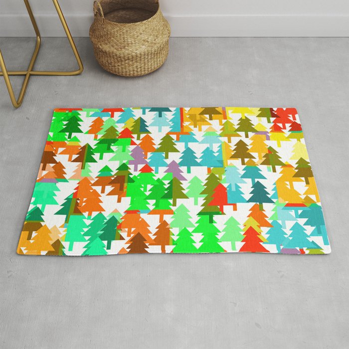 Colorful fir pattern Rug