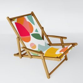 Playful Nature with Rainbow Collage Sling Chair