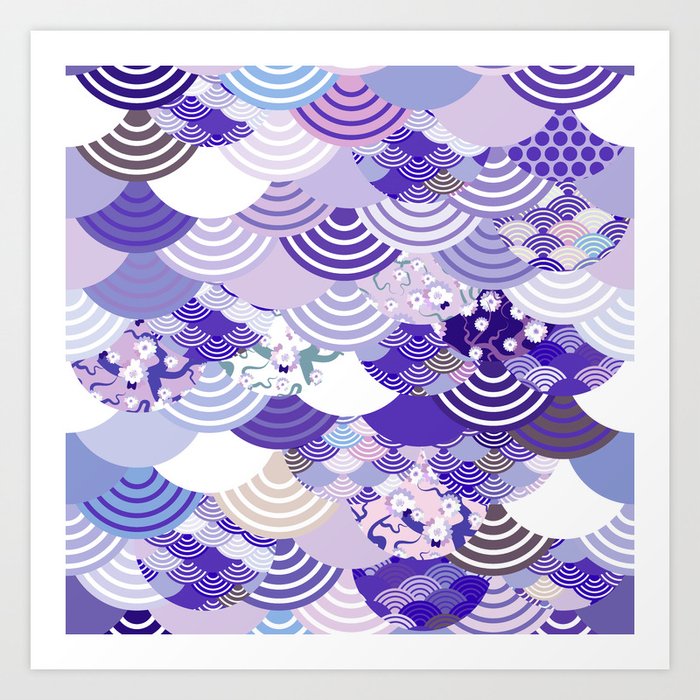 nature background with japanese sakura flower cherry wave circle
