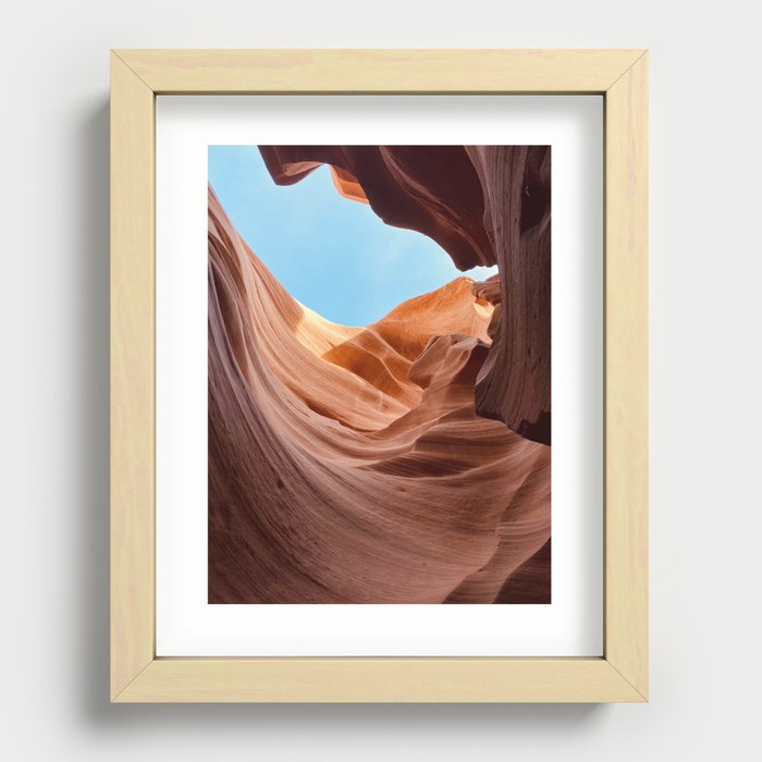 Antelope Canyon Arizona Desert Landscape Red Rocks Skyline Sand Recessed Framed Print