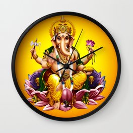 Hindu Ganesha 2 Wall Clock