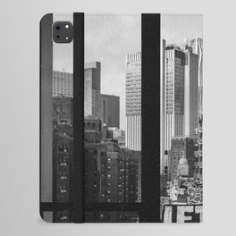 New York City Window | Black and White City Views #2 iPad Folio Case
