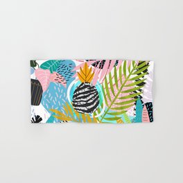 abstract palm leaves Hand & Bath Towel