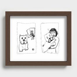 the love of a dog Recessed Framed Print