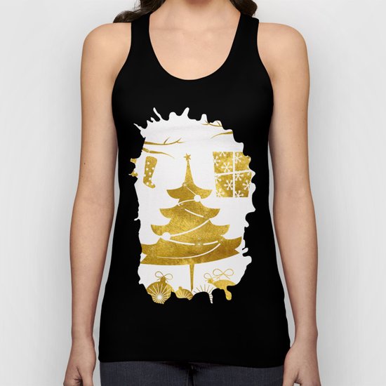 Gold Christmas 03 Unisex Tank Top