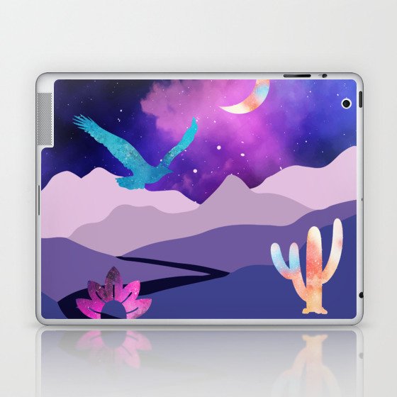 Purple Mountains Under A Purple Sky Laptop & iPad Skin