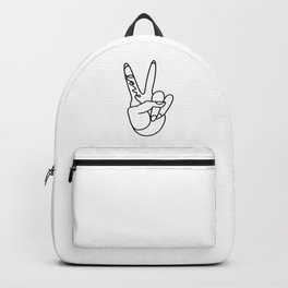 Love Peace/ Black and White  Backpack