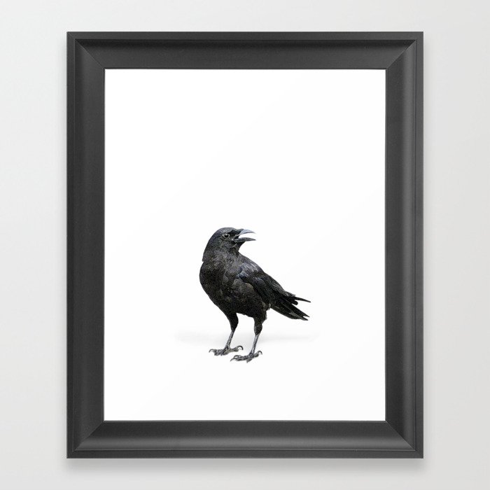 Black Crow Framed Art Print