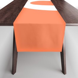 d (WHITE & CORAL LETTERS) Table Runner