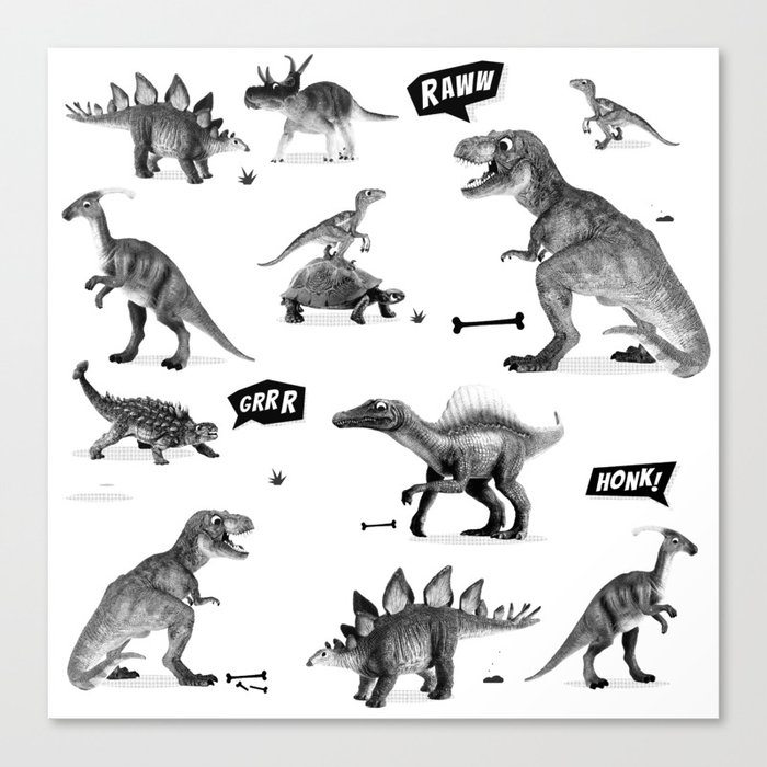 Dinosaur Hunt Canvas Print